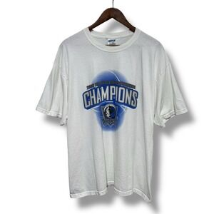 Vintage Y2K Dallas Mavericks Western Conference Champions T‎ Shirt XL 23 x 30